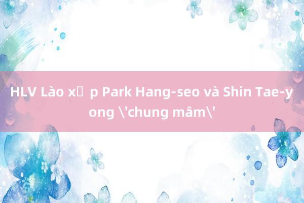 HLV Lào xếp Park Hang-seo và Shin Tae-yong 'chung mâm'