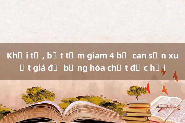 Khởi tố， bắt tạm giam 4 bị can sản xuất giá đỗ bằng hóa chất độc hại