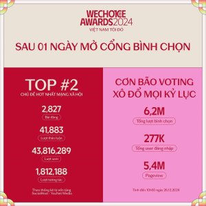 WeChoice Awards 2024 ghi nhận kỷ lục bình chọn